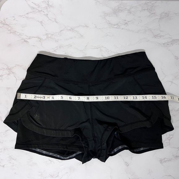 Athleta Women’s XXS Pulse 2 in 1 Black Stretch Running Shorts Athletic Gym - Picture 16 of 16